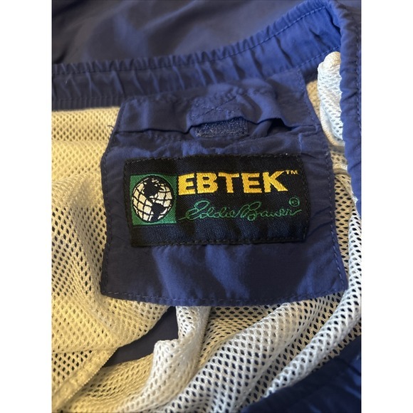 VTG Eddie Bauer EBTEK Men's L Blue Orange Shorts Swimming Trunks CA00665 WPL9647 - Picture 10 of 13